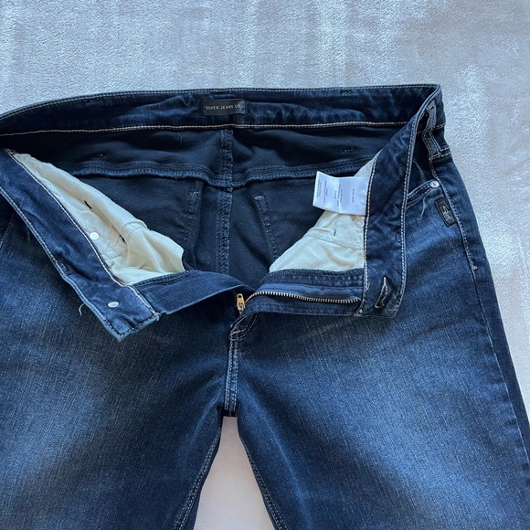 Silver Jeans Denim - Silver Jeans Women's Dark Blue Straight Leg Jeans